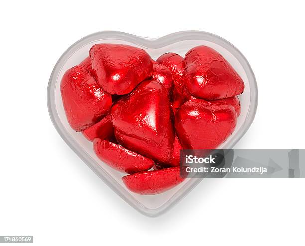 Corações De Chocolate - Fotografias de stock e mais imagens de Amor - Amor, Branco, Chocolate