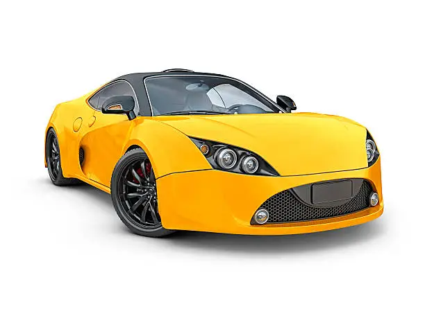 Photo of yellow supercar