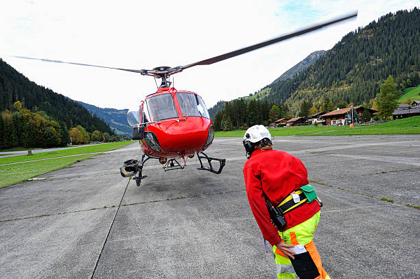 istock Modern Multi-purpose Helicopter Landing at Airfield 174860979