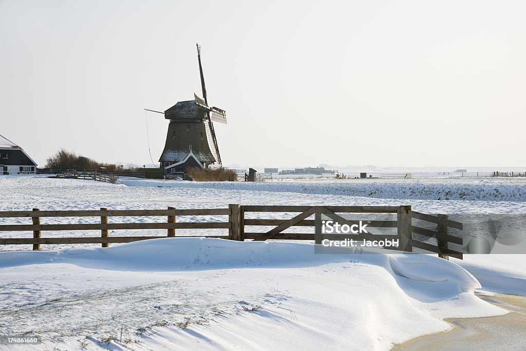 オランダの冬景色 - かすみのロイヤリティフリーストックフォト