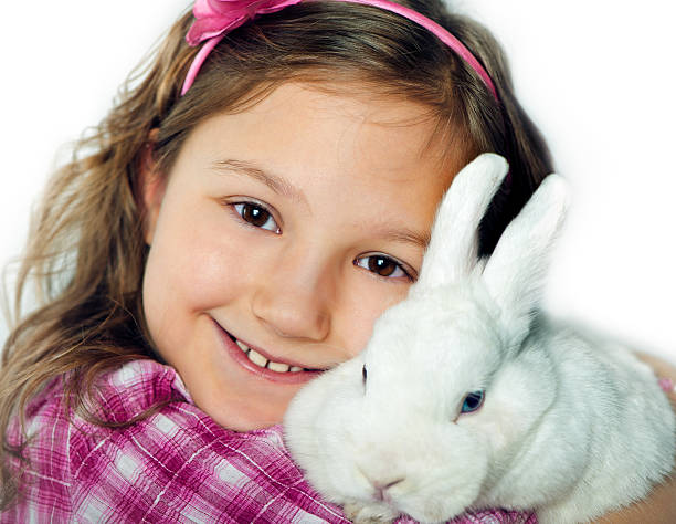 istock Little girl and bunny 174861865