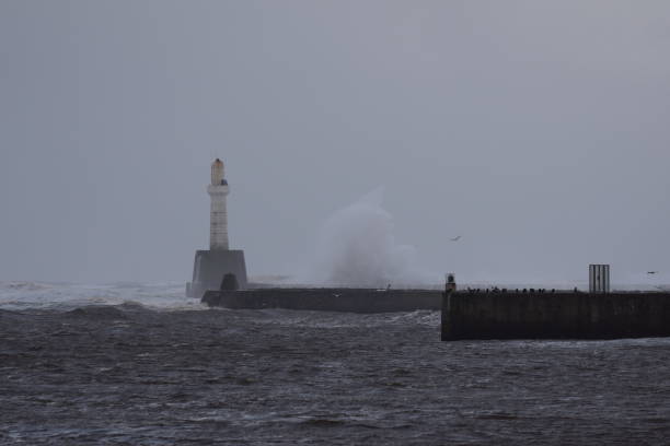 istock Storm Babet At South Breakwater Pier 1748619355