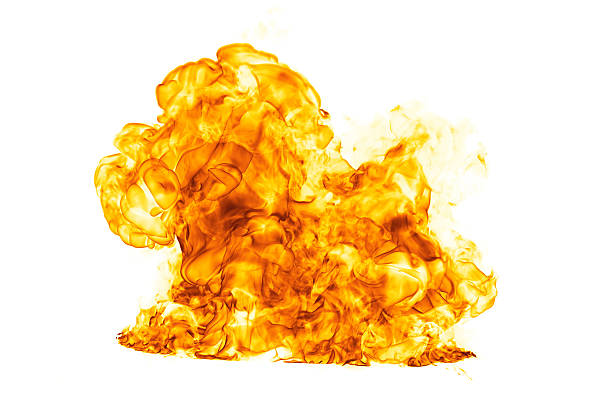 Big fireball XXXL A big fireball on a white background. inferno photos stock pictures, royalty-free photos & images