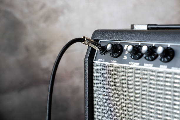 istock Close up of electric guitar amplifier 1748624748