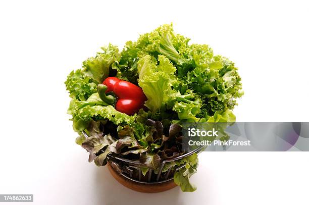 Lattuga Peperone Rosso - Fotografie stock e altre immagini di Alimentazione sana - Alimentazione sana, Ambientazione interna, Antiossidante