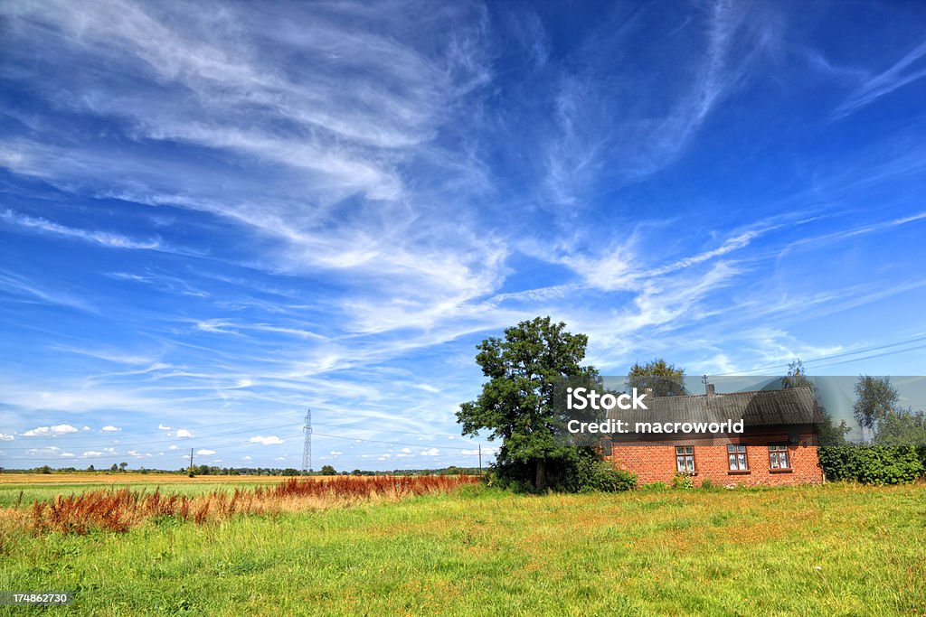 Agricoltura e allevamento di mattoni casa terra - Foto stock royalty-free di Agricoltura