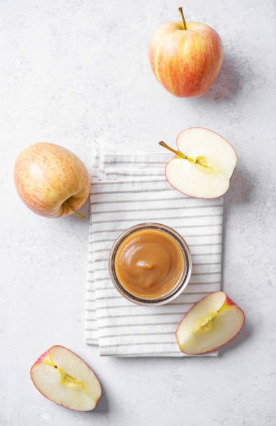 istock Apple puree or butter or jam in a bowl 1748629055