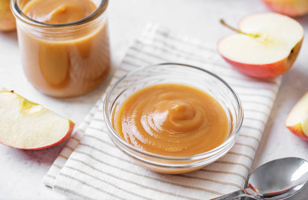 istock Apple puree or butter or jam in a bowl 1748629057