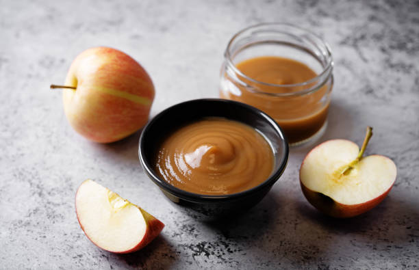 istock Apple puree or butter or jam in a bowl 1748629072