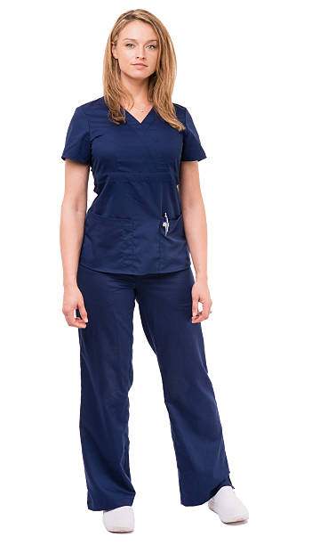 Young Woman Nurse Isolated on White Background