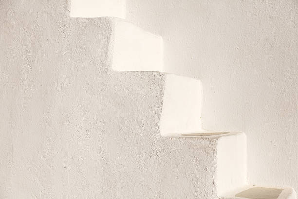 stairs in greece - typical greek architecture of the cyclades