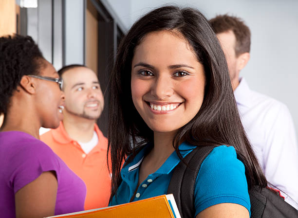 istock Education:  Happy Smiling student in the hall 174863228