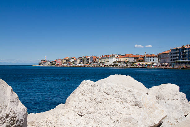 Summer in Piran stock photo