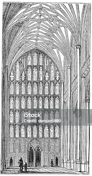 Winchester Katedra - Stockowe grafiki wektorowe i więcej obrazów Anglia - Anglia, Anglia Południowo-wschodnia, Antyczny