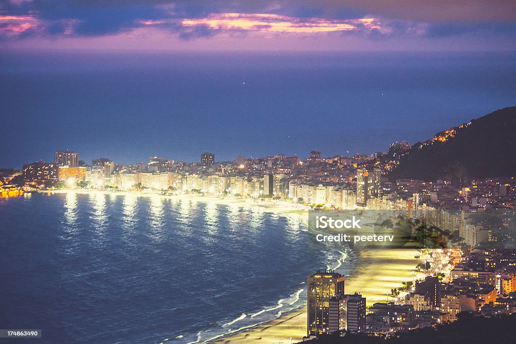 Copacabana à noite. - Royalty-free Ao Ar Livre Foto de stock