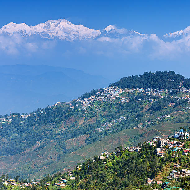 istock Panoramic view of Darjeeling with mount Kanchengjunga in the background 174863621