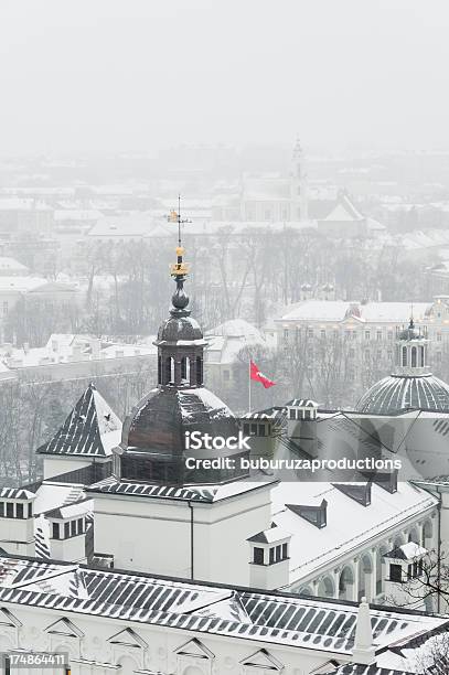 Vilnius Na Neve - Fotografias de stock e mais imagens de Ao Ar Livre - Ao Ar Livre, Arquitetura, Bandeira