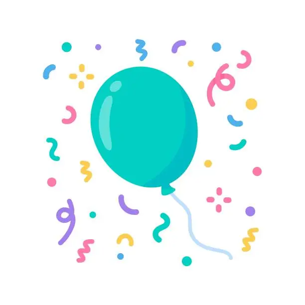 Vector illustration of Party balloons. colorful balloons For decorating birthday parties