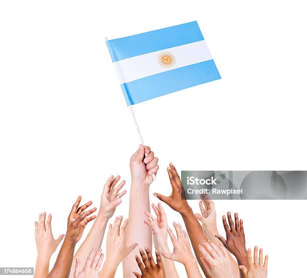 Argentinienflagge Stockfoto und mehr Bilder von Argentinien - Argentinien, Argentinische Flagge, Arme hoch