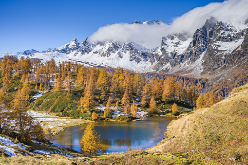 Italy, Piedmont, Alpe Devero natural Park Sangiatto lake.