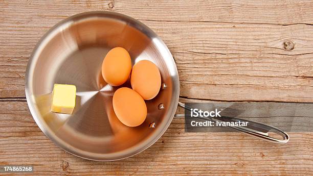 에그스 및 버터 In 후라이팬 0명에 대한 스톡 사진 및 기타 이미지 - 0명, 건강한 식생활, 달걀