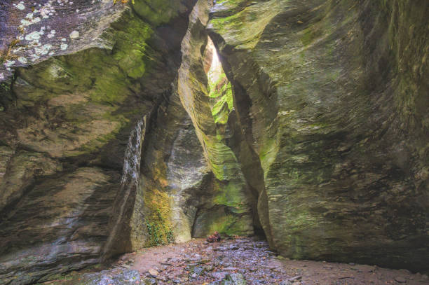 istock The Orridi di Uriezzo, descend deeply, the light filters from above 1748652745
