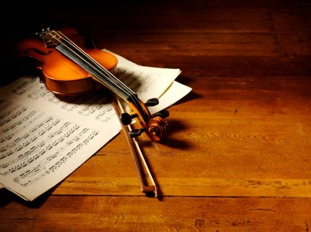 istock Violin with Sheet Music and Copy Space 174865543