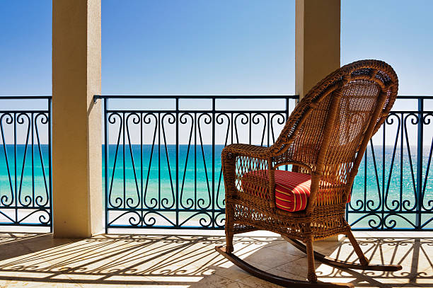 Beach House Beach house with view of the ocean. Please see my portfolio for other travel related images. pretty beach house stock pictures, royalty-free photos & images