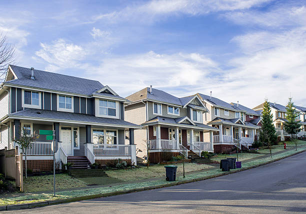 istock Large suburban houses 174866218