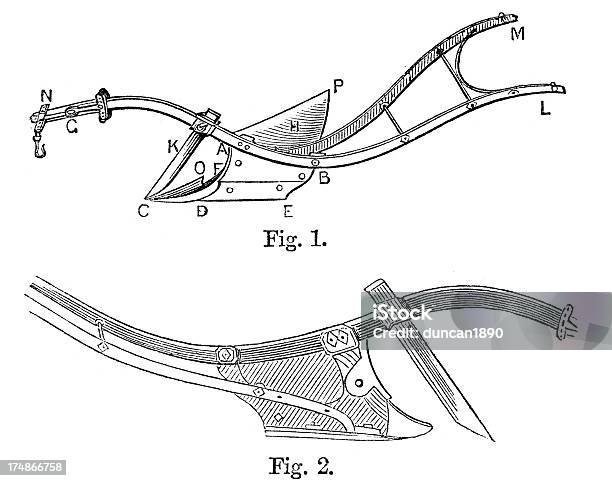 Plough - Arte vetorial de stock e mais imagens de Agricultura - Agricultura, Antigo, Antiguidade