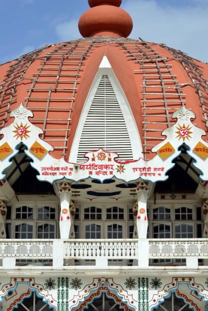 Mumbai architecture. Old fashion facades. India.