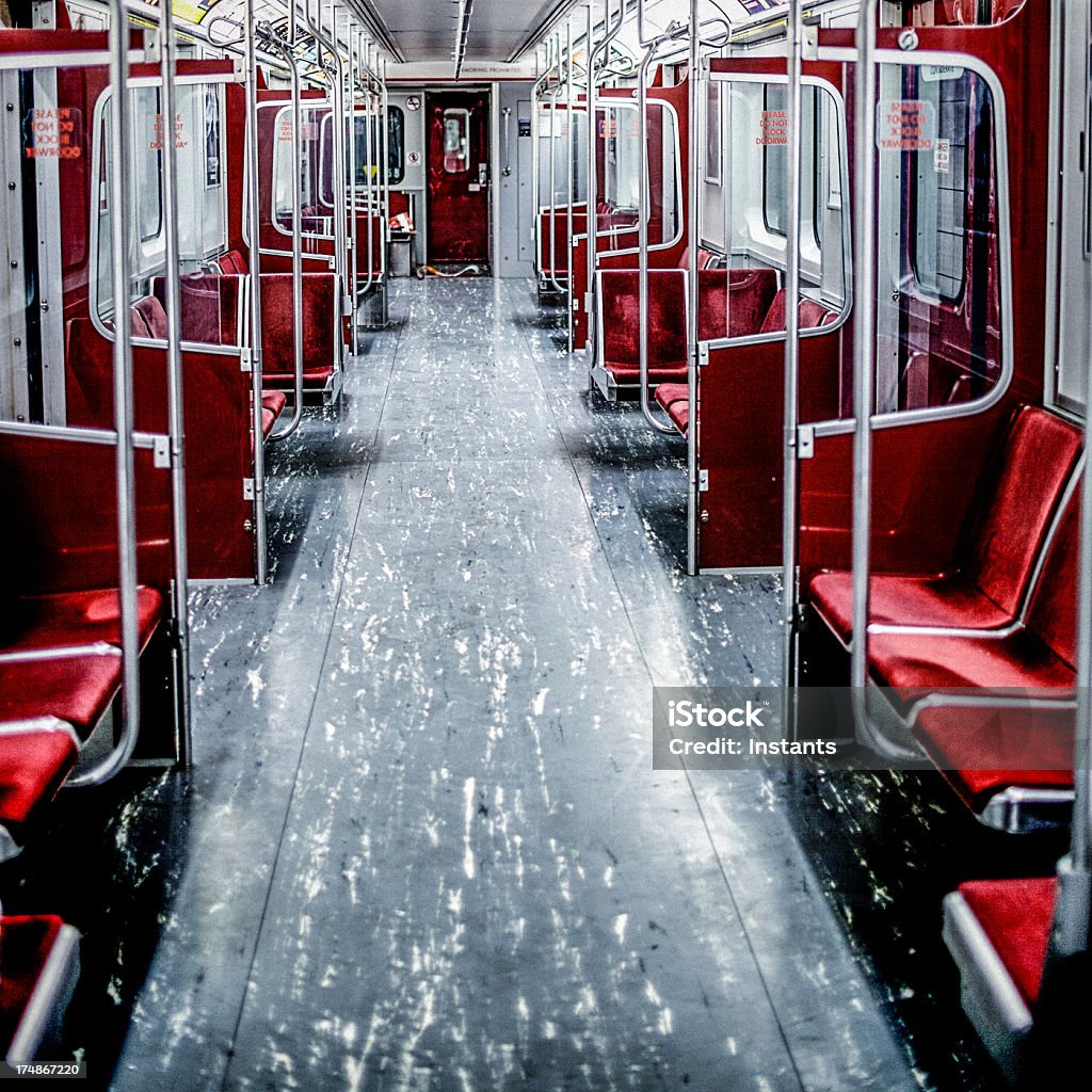 Leere U-Bahn-Auto - Lizenzfrei Fahrzeug-Innenansicht Stock-Foto