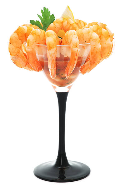 istock Shrimps cocktail with lemon and parsley 174867354