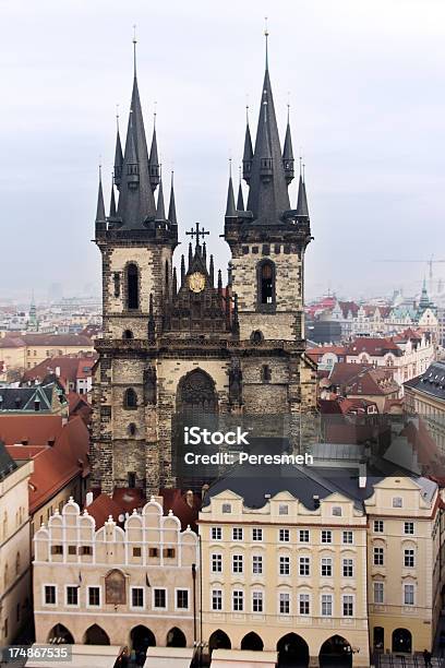 Prague Old Town Square Stock Photo - Download Image Now - Architecture, Awe, Basilica