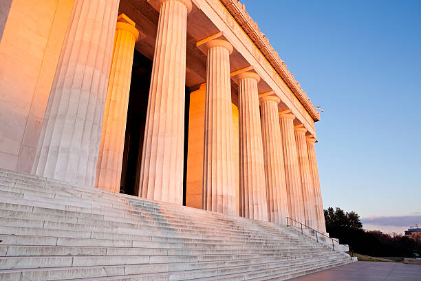 istock Stairs and Columns At Lincoln Memorial In WA DC 174867551