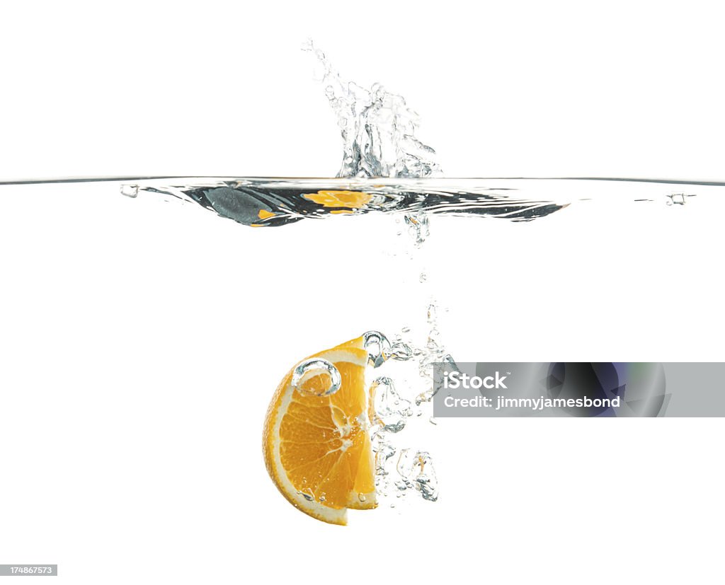 Pomarańczowy spash! - Zbiór zdjęć royalty-free (Pomarańcza)