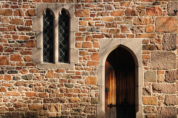Telephoto image of a Medieval part of the rear of the Church.