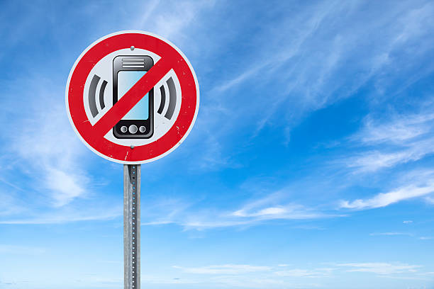 istock No cellphone sign with blue sky 174868058
