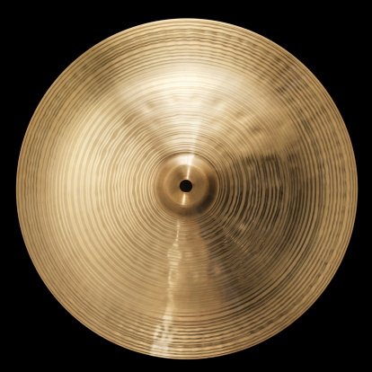 Cymbal over black background (+Clipping Path)