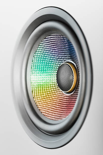 Audio speaker colourful spectrum of sound