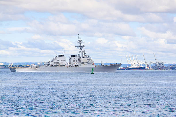 istock Military Ship moored in New York Harbor. 174868686