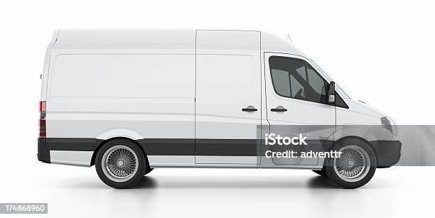 Isolierte Van Stockfoto und mehr Bilder von Lieferwagen - Lieferwagen, Dreidimensional, Weiß