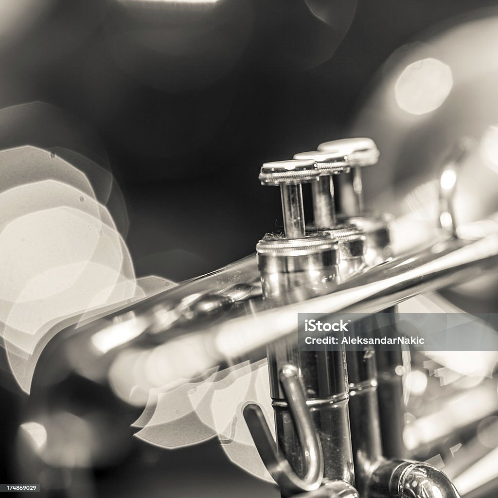 Trompete em um clube de Jazz - Royalty-free Trompete Foto de stock