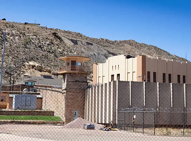 Colorado State Penitentiary in Canon City, Colorado, USA.  Public building.