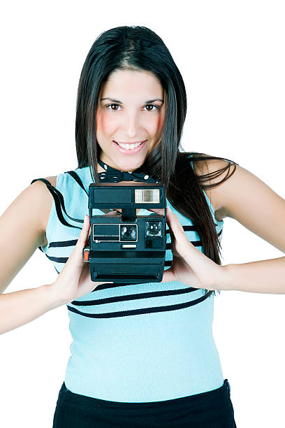 istock Young Woman with Camera 174869761