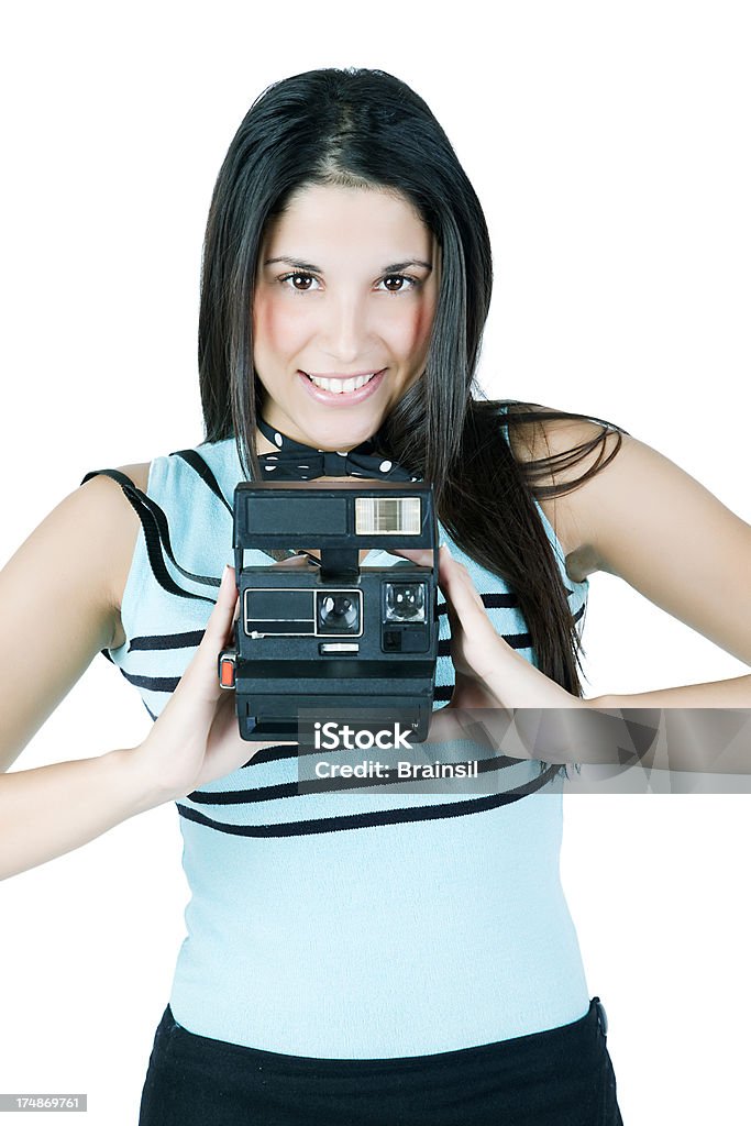 Jovem mulher com câmara - Royalty-free 16-17 Anos Foto de stock