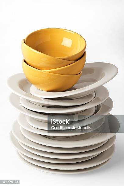 Amarelo Bowls - Fotografias de stock e mais imagens de Cerâmica - Cerâmica, Tigela, Amarelo