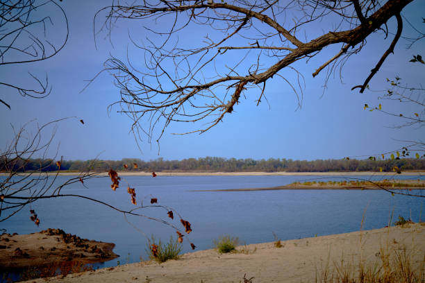 coast of the Dnieper river in Ukraine