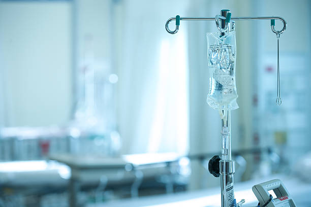 Hospital Intravenous IV Bag stock photo