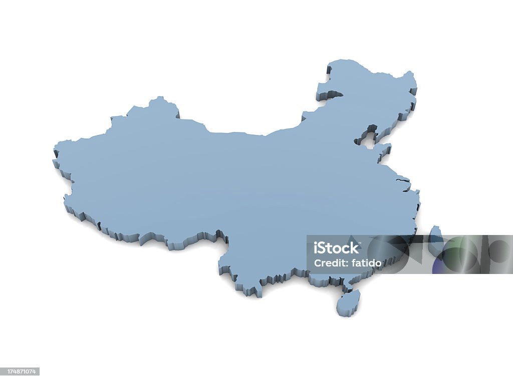 Mapa de China - Foto de stock de Contorno libre de derechos